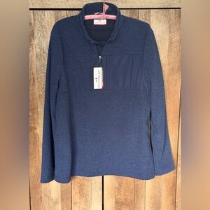 NWT Grand Slam Men’s Large Navy Textured Half-Zip Pullover